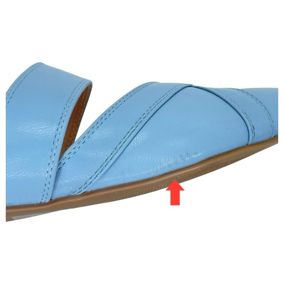 Journee Collection Enn Blue Faux Leather Womens Mules Size 12M - Picture 7 of 12